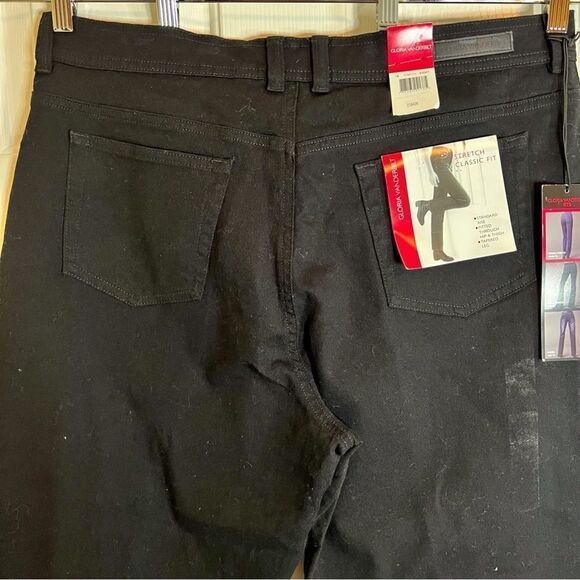 NWT Gloria Vanderbilt Black Classic Fit Tapered Leg Stretch Jean Size‎ 18 Short - Picture 5 of 12